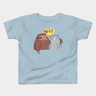 BFF! Sloth and Cat Kids T-Shirt